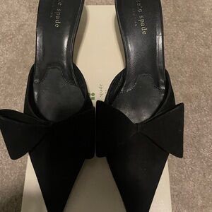 Kate Spade  black suede mules